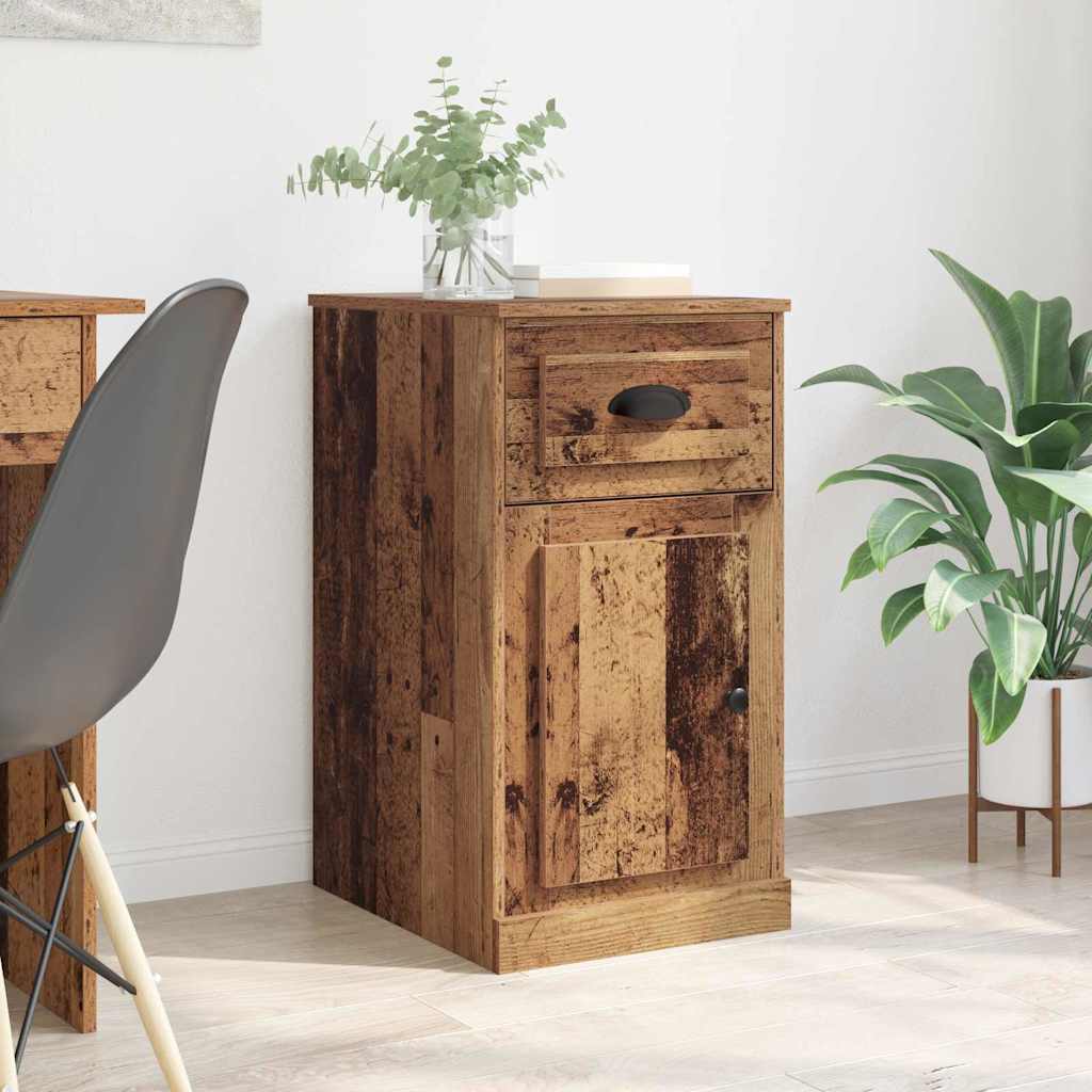 Beistellschrank mit Schublade Weiß 40x50x75 cm Holzwerkstoff