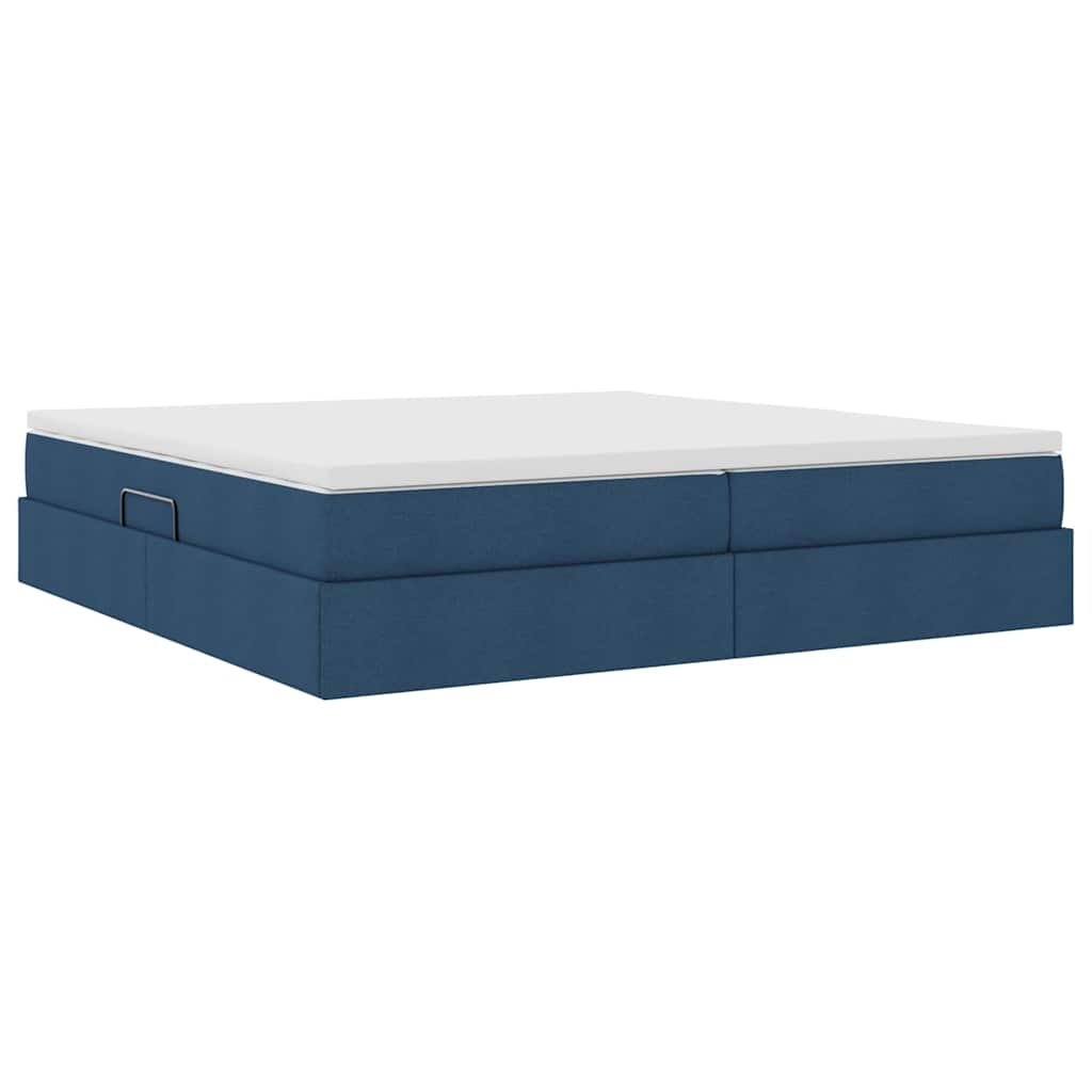 Aufbewahrungsbett mit Matratze Hellgrau 90 x 190 cm Polyester