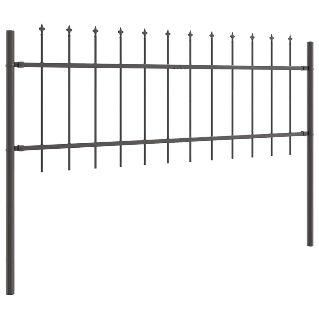 Gartenzaun Woerden mit Speerspitze Stahl 181 x 60 cm Schwarz
