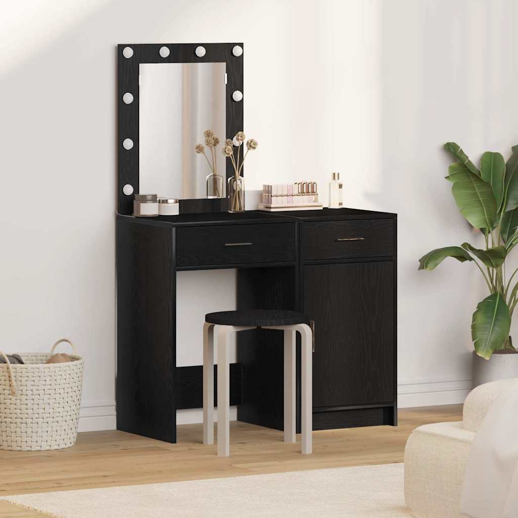 Schminktisch mit Tür 2 pcs Weiß 50 x 41 x 135 cm Holzwerkstoff