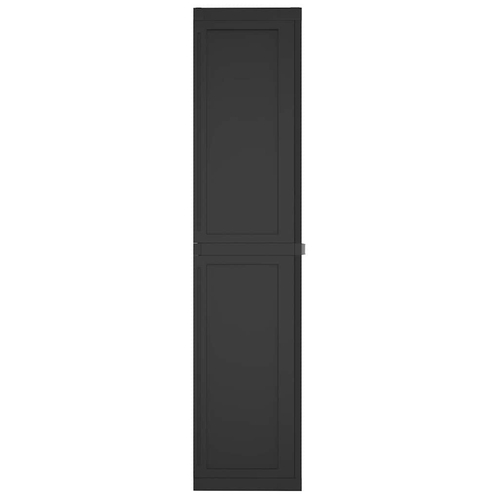 Gartenschrank Grau und Schwarz 65x37x85 cm PP