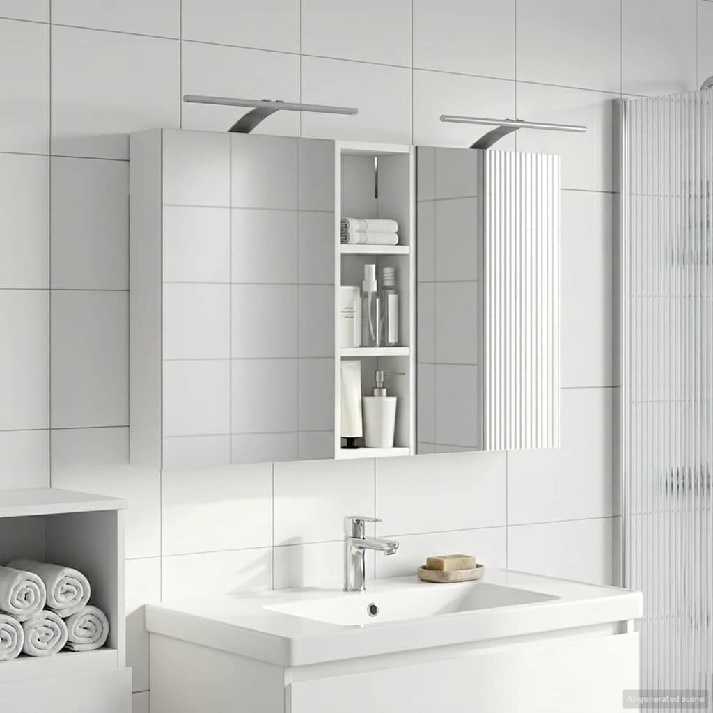 Badezimmerschrank-Set 3 pcs 80 x 10,5 x 50 cm Holzwerkstoff