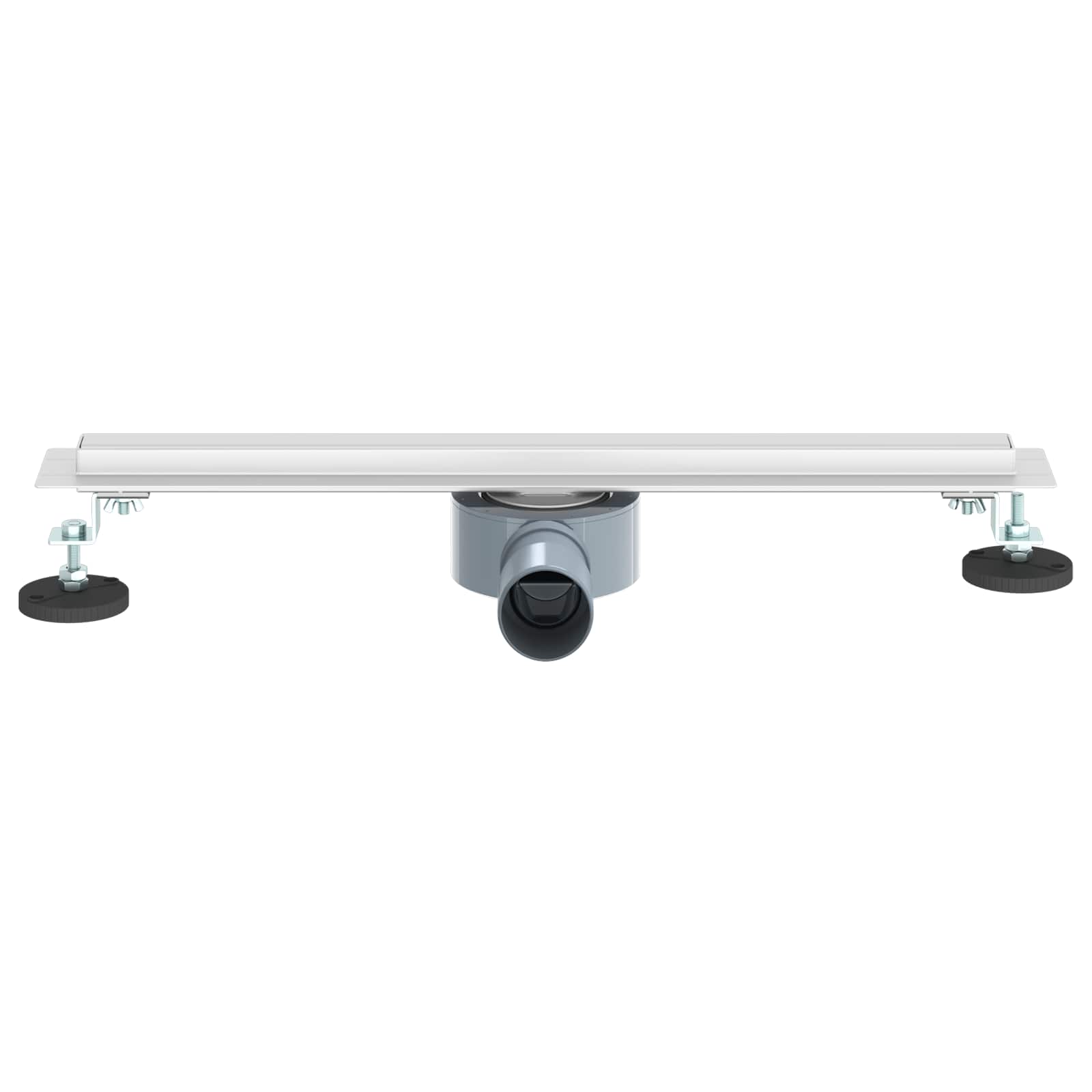 360° Duschablauf mit slim Modell Silber 50 cm Edelstahl 304