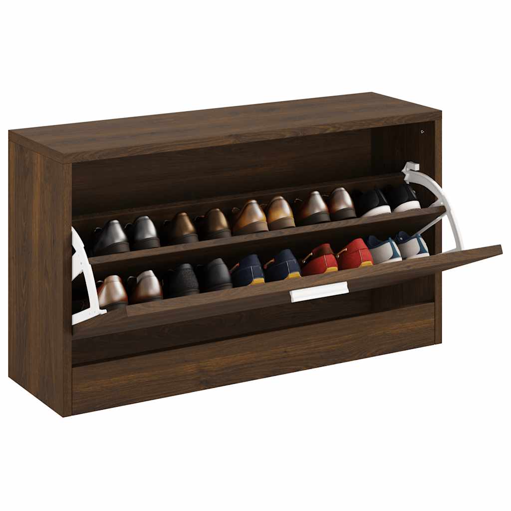 Schuhbank Eiche 80x24x45 cm