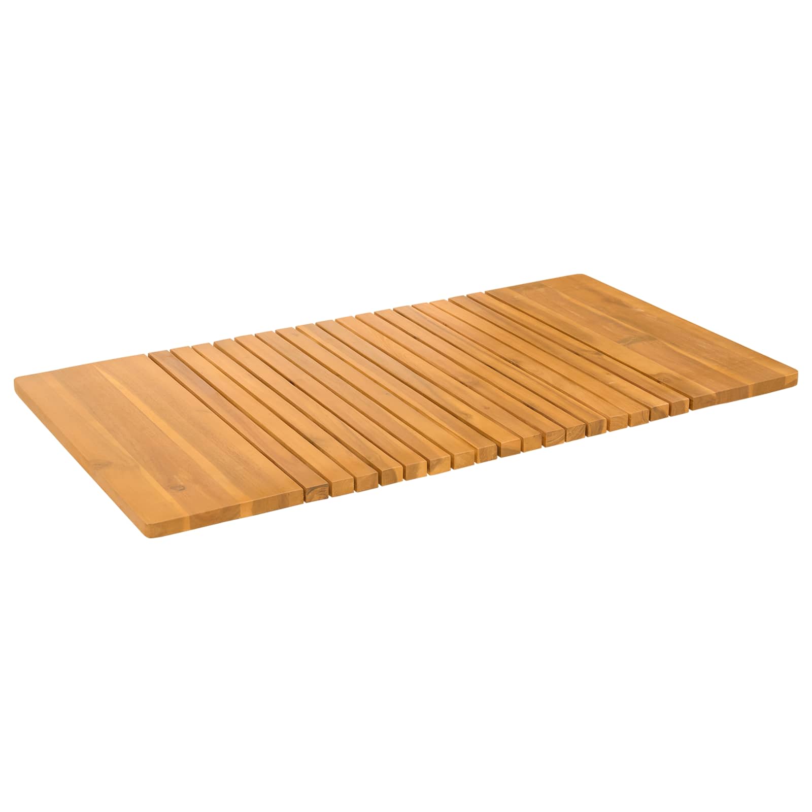 Badematte Uni Braun 59 x 40 cm Massives Akazienholz