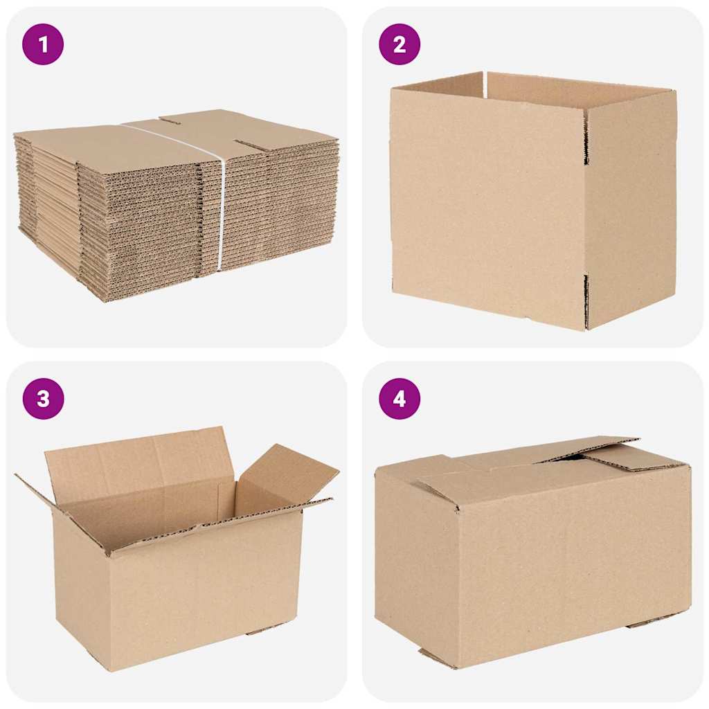 Faltbox mit Speicher 50 pcs Natur 15 x 15 x 8 cm Karton