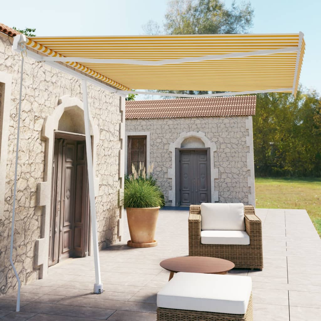 Standmarkise Manuell Einziehbar 300x250 cm Creme
