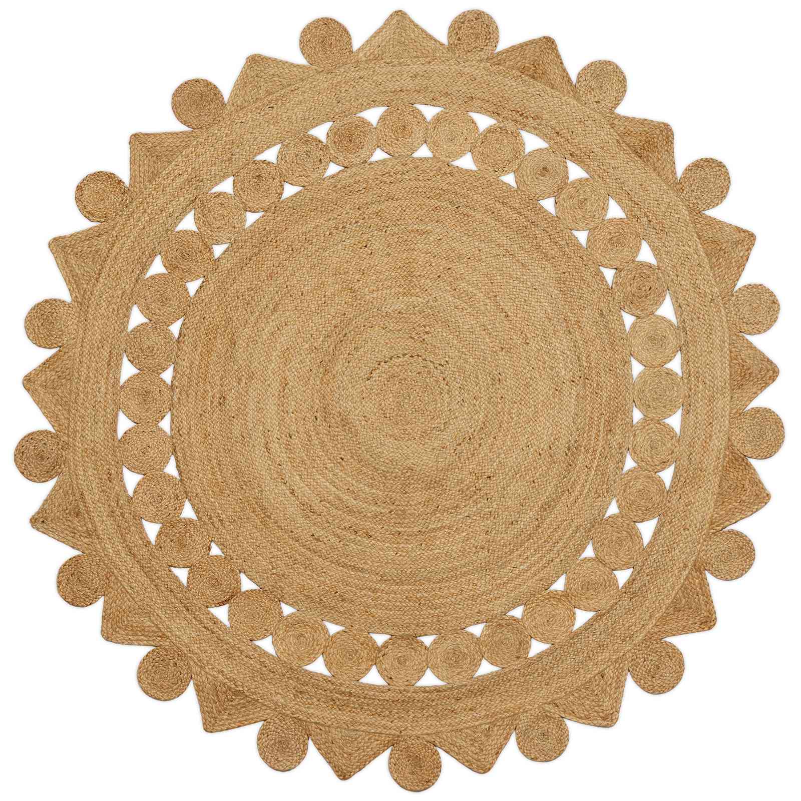 Bereichsteppiche Natur Ø 180 cm Jute