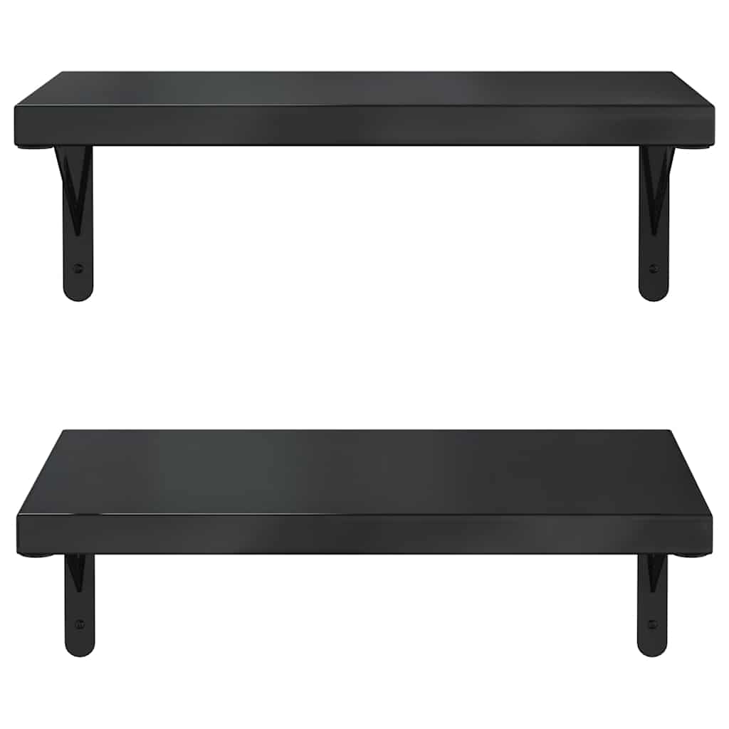 Wandregale 2 Stk. 100x40 cm Silbern Edelstahl