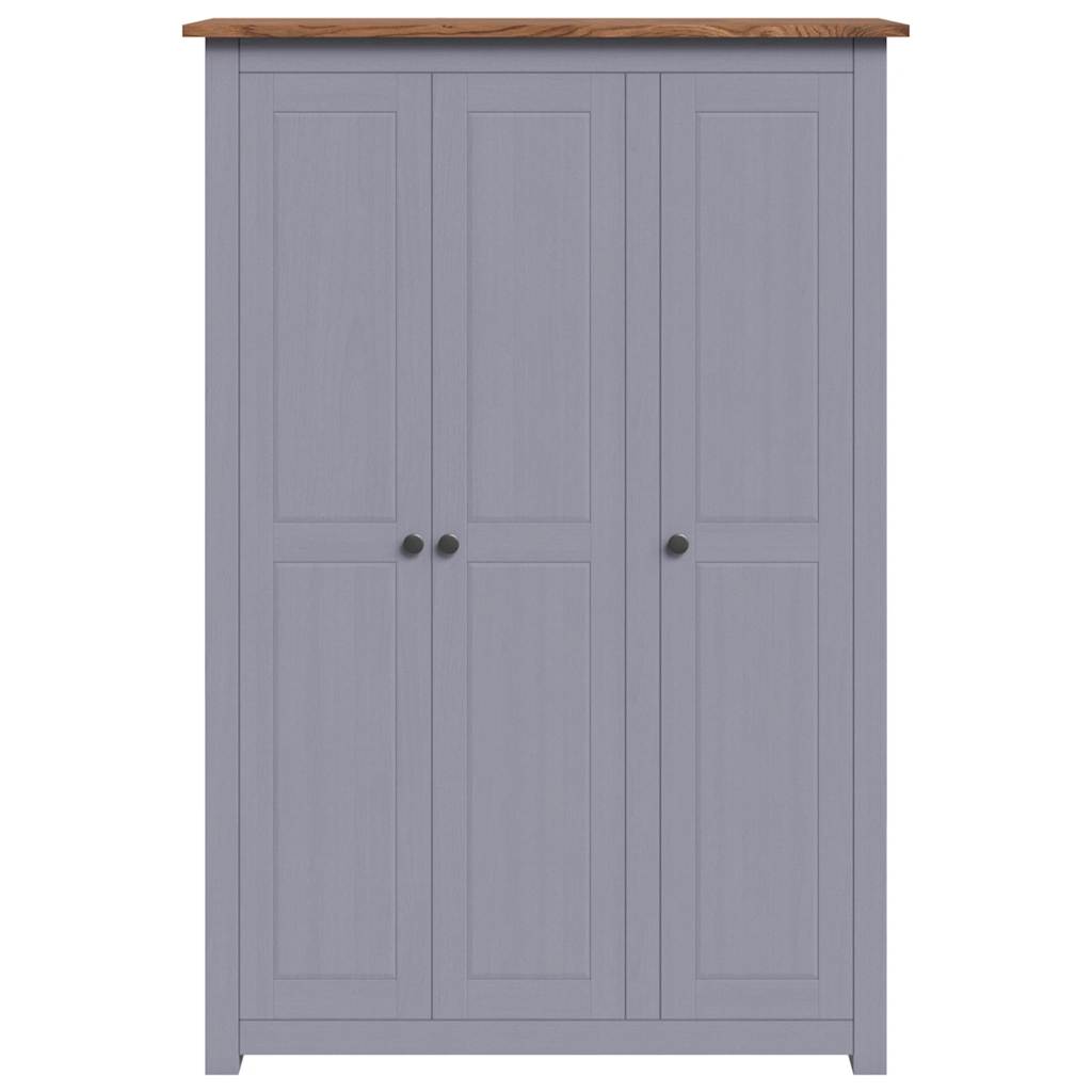 Kleiderschrank 3-Türig 118×50×171,5 cm Kiefer Panama Serie
