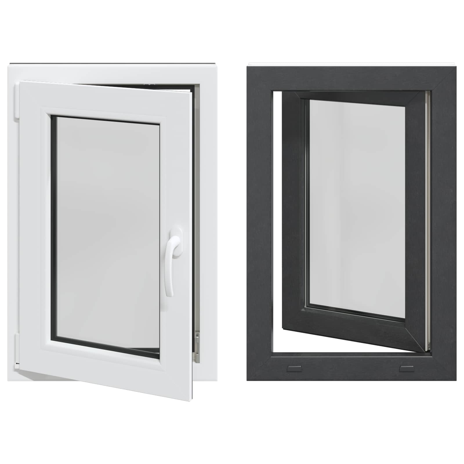 Kellerfenster RISOR 50 x 50 cm PVC und Glas Weiß