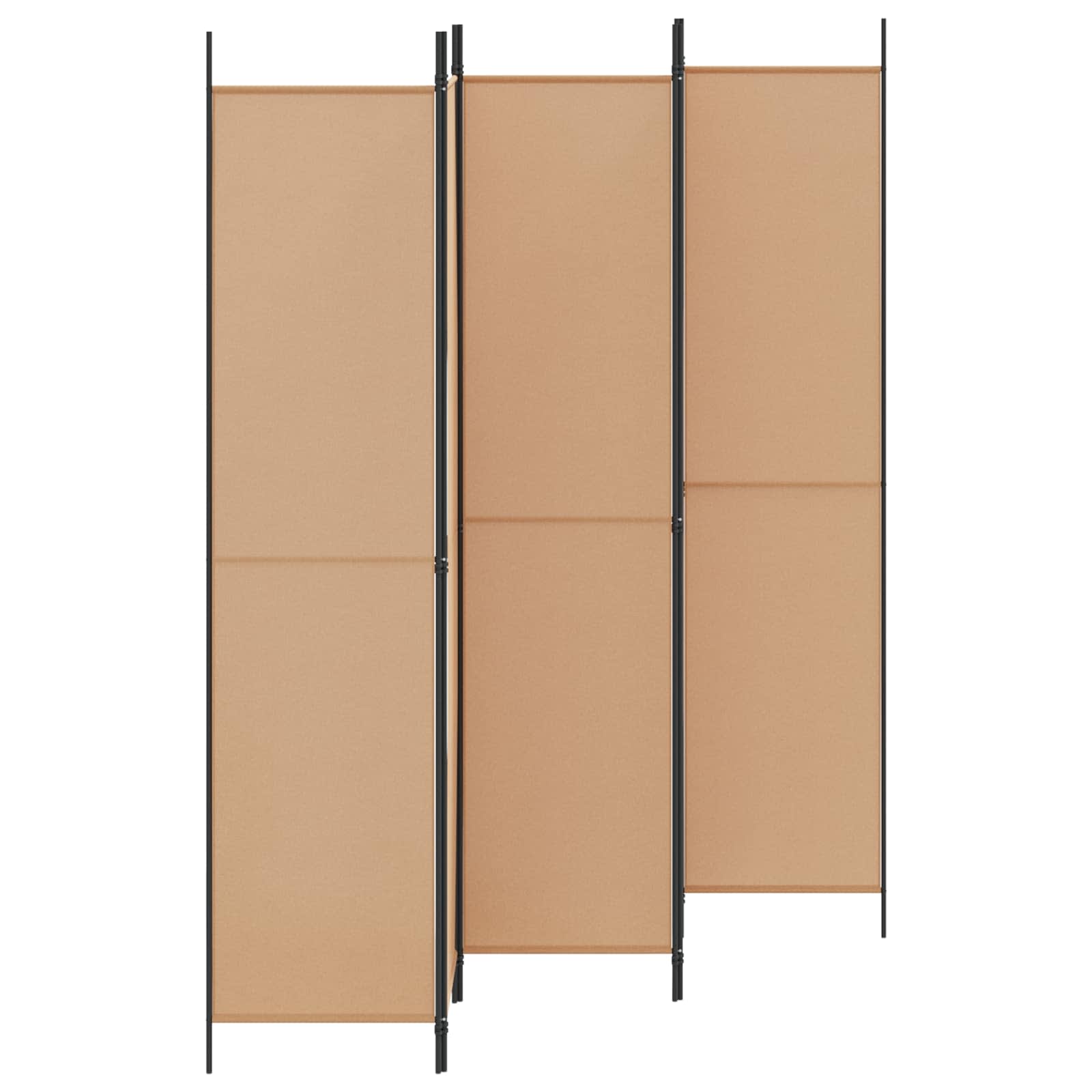 3-teiliger Raumteiler Beige 150 x 220 cm Stoff