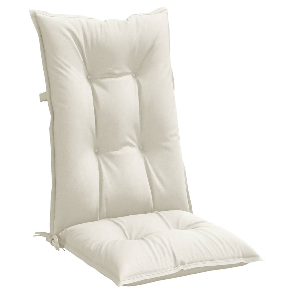 Hochlehner-Auflagen 2 Stk. Melange Anthrazit 120x50x7cm Stoff