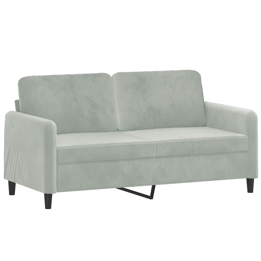 2-Sitzer-Sofa mit Zierkissen Dunkelgrün 120 cm Samt