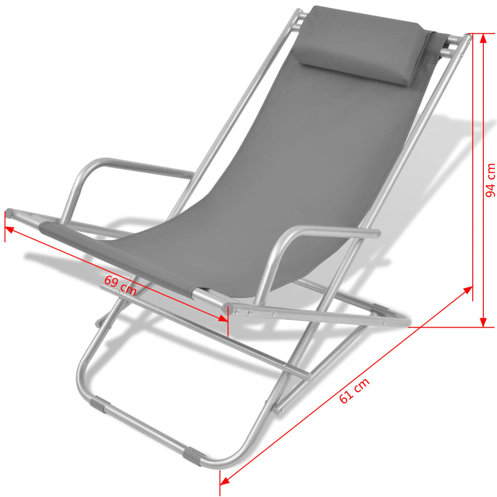 Schaukelstühle 2 Stk. Stahl Grün