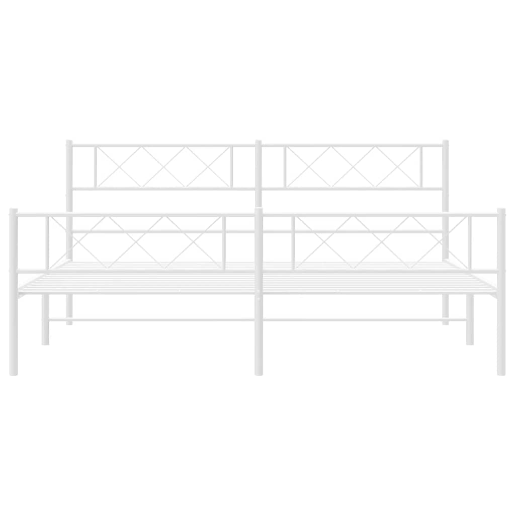 Bettgestell mit Kopfteil Metall Schwarz 100x190 cm