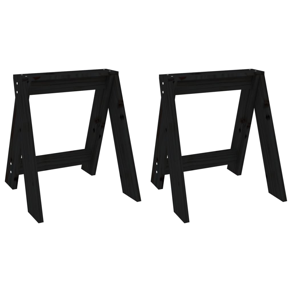 Hocker 2 Stk. 40x40x45 cm Massivholz Kiefer