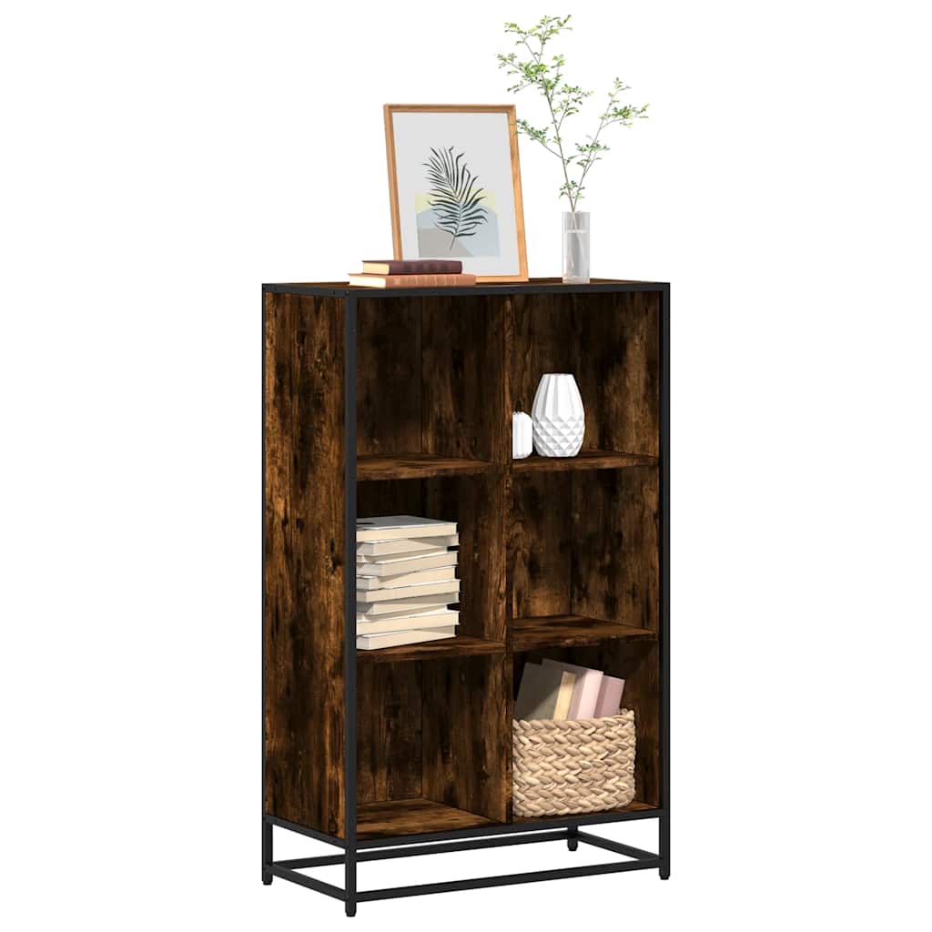 Bücherregal Schwarz 97,5x33x107,5 cm Holzwerkstoff und Metall