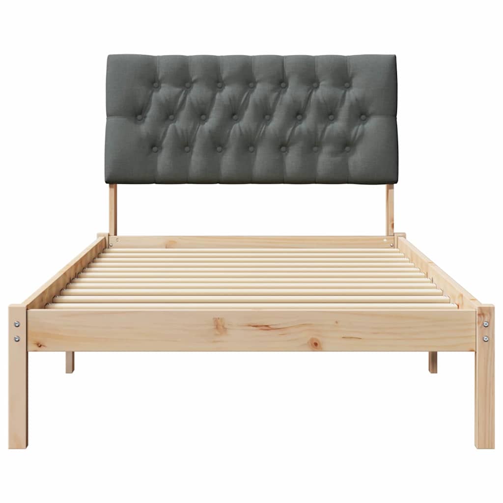 Bettgestell mit gepolstertem Kopfteil Braun 200 x 200 cm