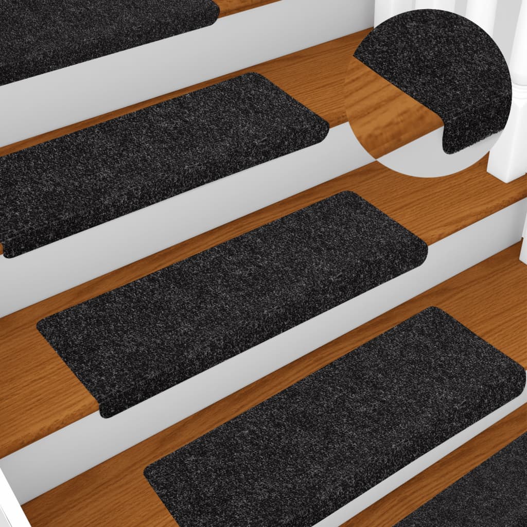Stufenmatten Selbstklebend 15 Stk. 65x21x4 cm Hellbraun Rechteckiger Rand
