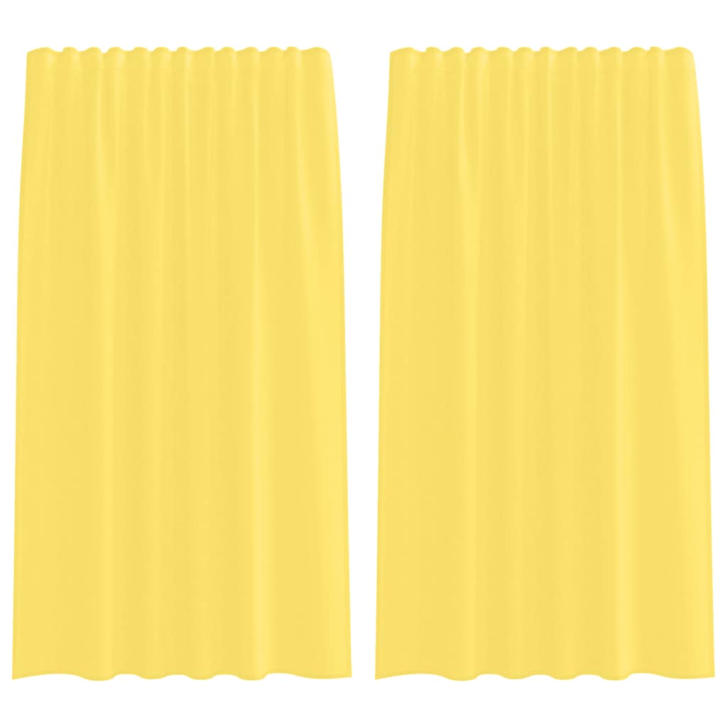 Voile Vorhänge mit Ösen 2 Stk. Apfelgrün 140x140 cm