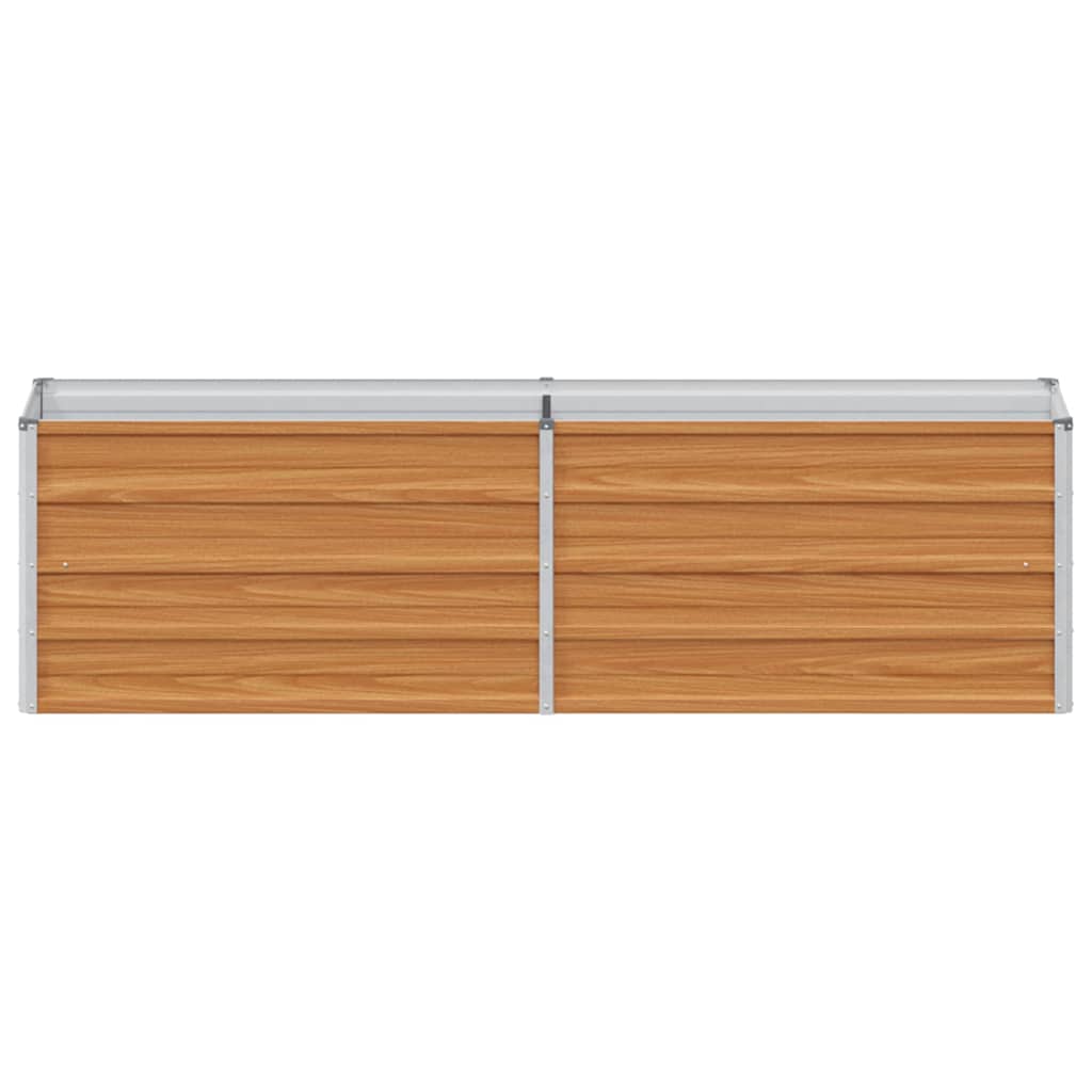 Hochbeet Hellbraun 100 x 100 x 77 cm Verzinkter Stahl