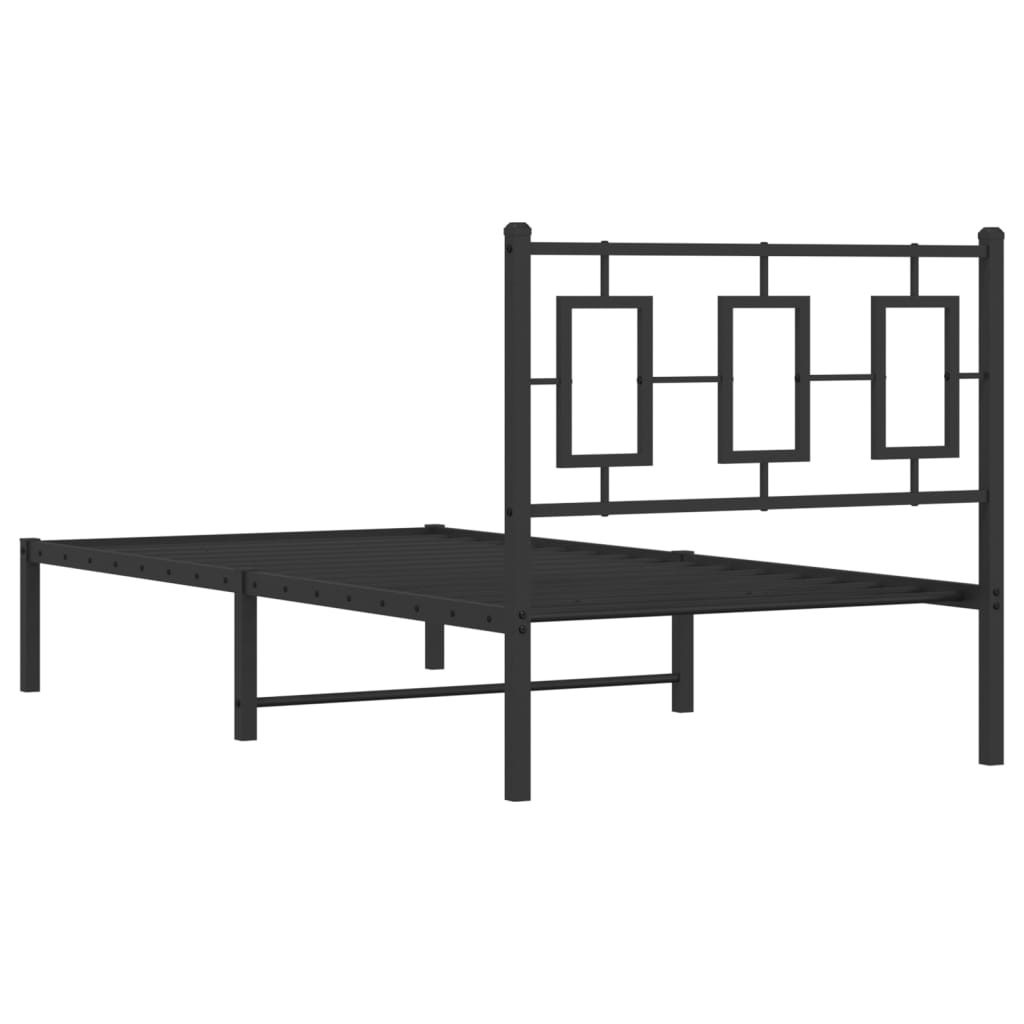 Bettgestell mit Kopf- und Fußteil Metall Weiß 180x200 cm