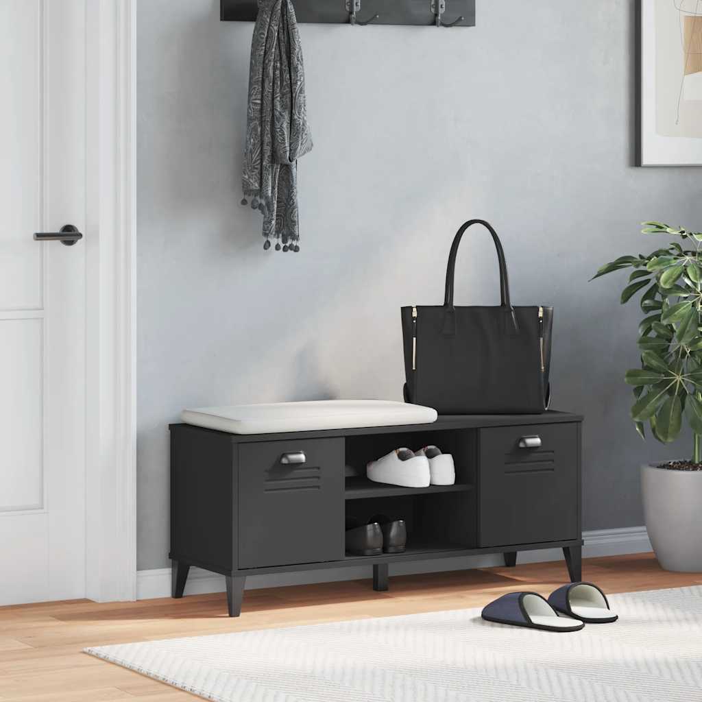 Schuhbank VIKEN Weiß 106x35x45 cm Holzwerkstoff