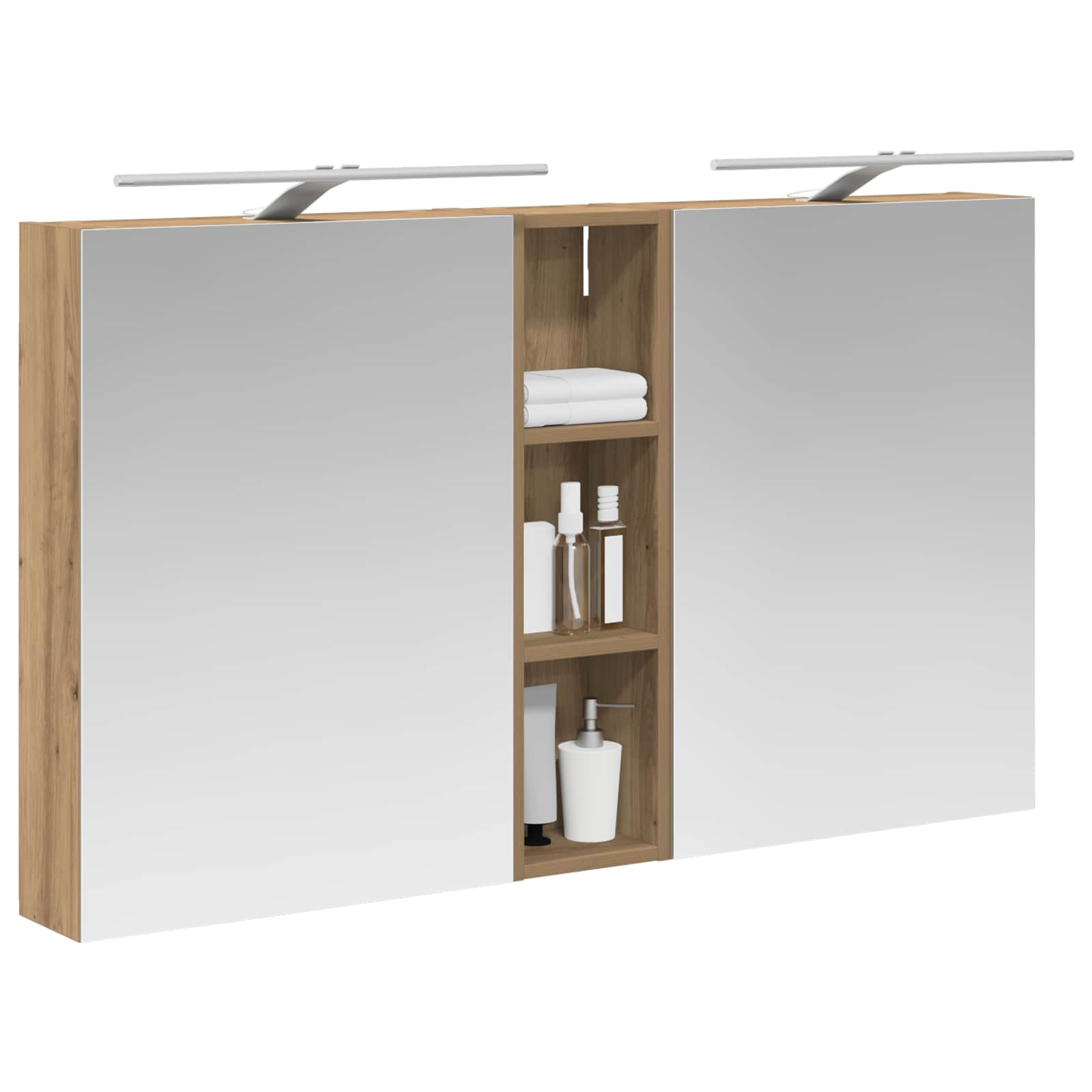 Badezimmerschrank-Set 3 pcs 80 x 10,5 x 50 cm Holzwerkstoff