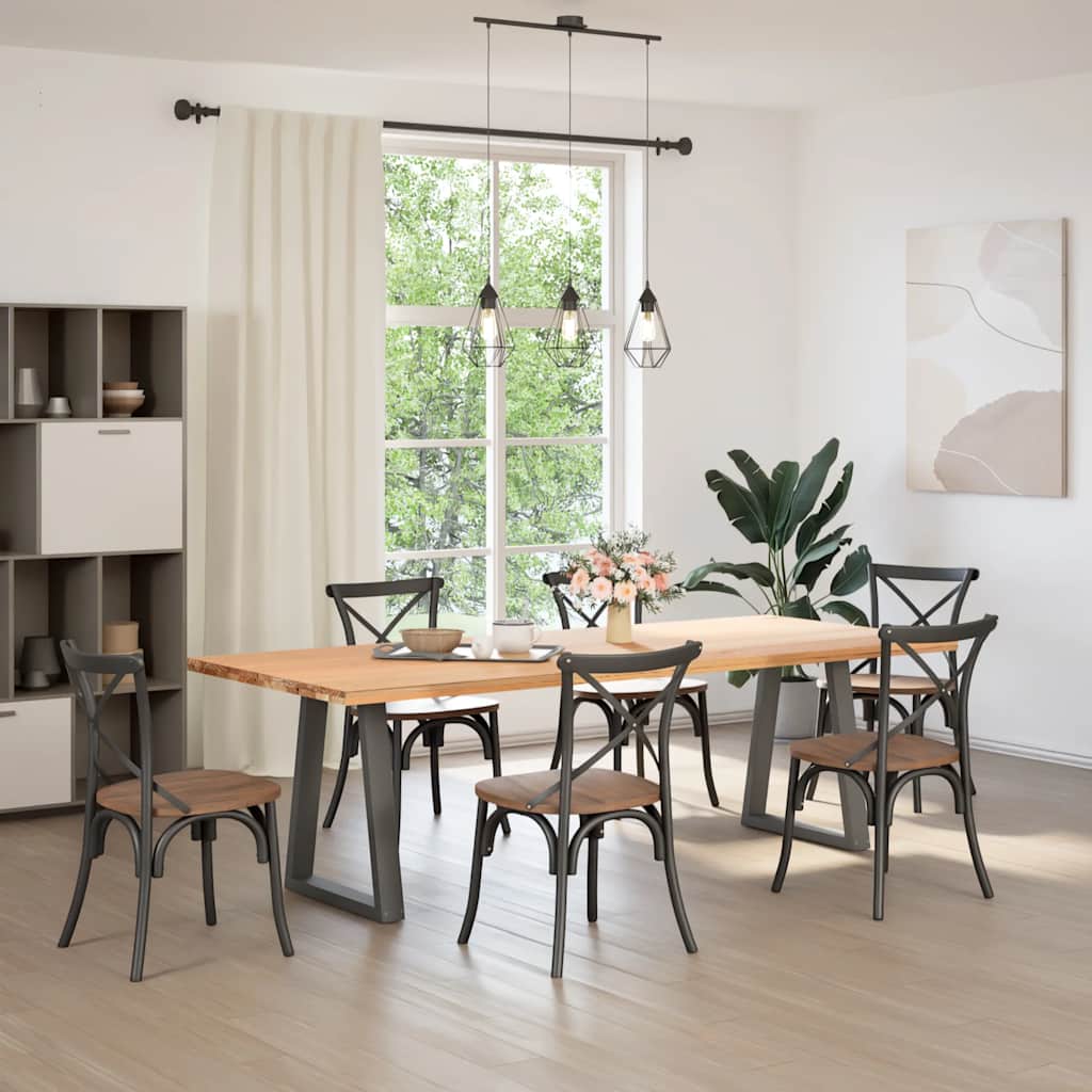 Couchtischbeine V-Form 2 Stück Schwarz 30x(30-31,3) cm Stahl