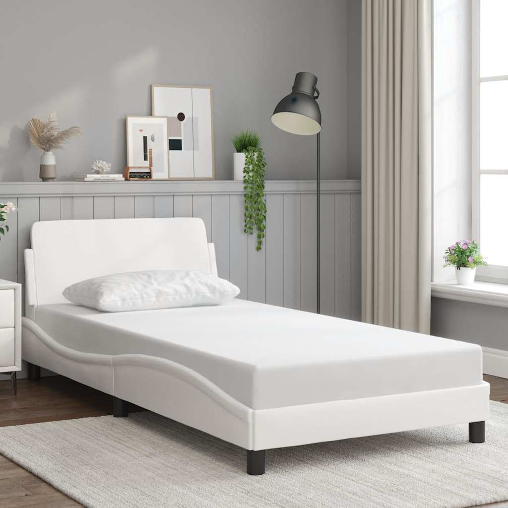 Bettgestell "Dover" Schwarz 100x190 cm Kunstleder