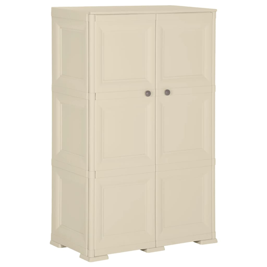 Kunststoffschrank 79x43x125 cm Holzdesign Vanilleeis