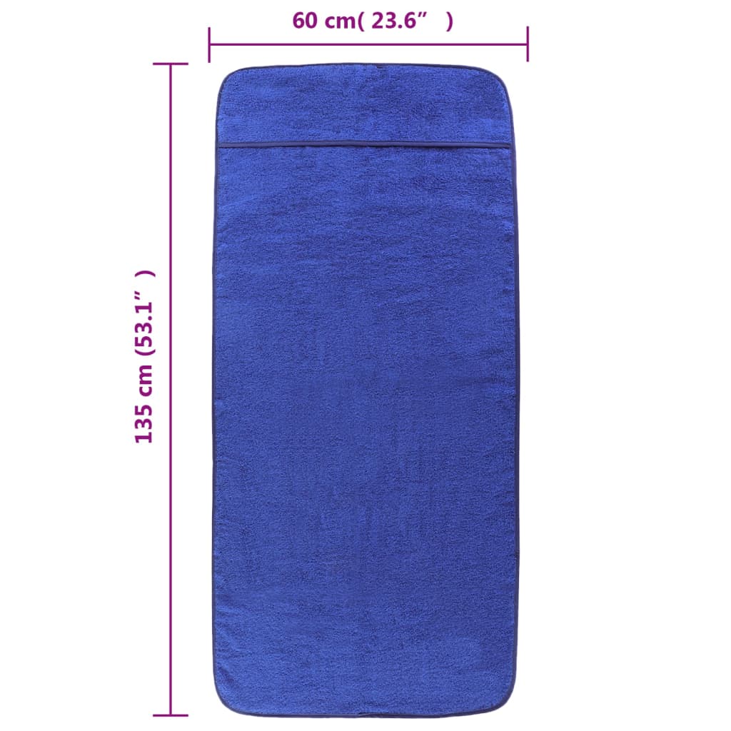 Strandtücher 4 Stk. Weiß 60x135 cm Stoff 400 GSM