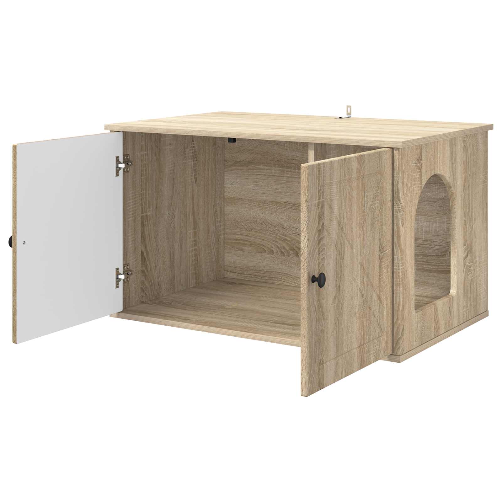 Katzenhaus Weiß 85 x 55 x 50,5 cm Holzwerkstoff