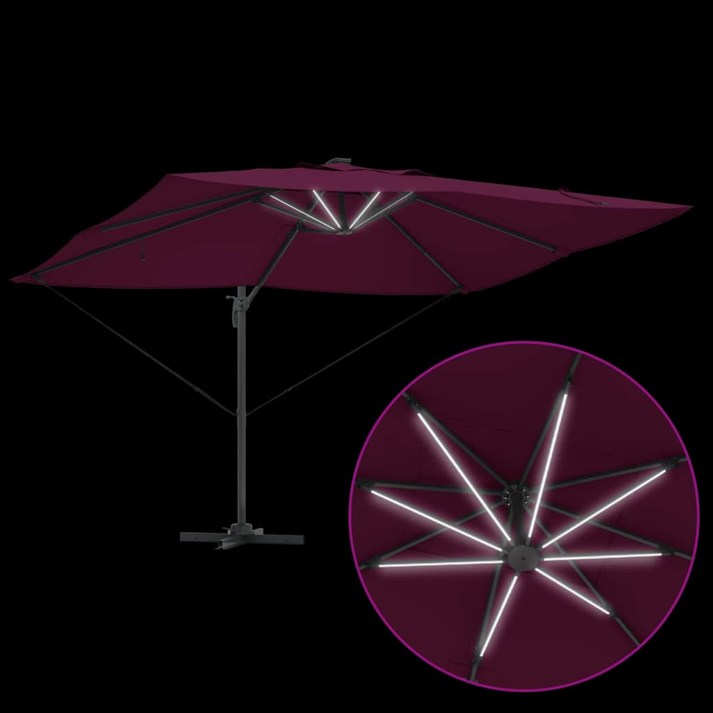 Sonnenschirm Sand 352 x 251 x 265 cm Polyester und Aluminium