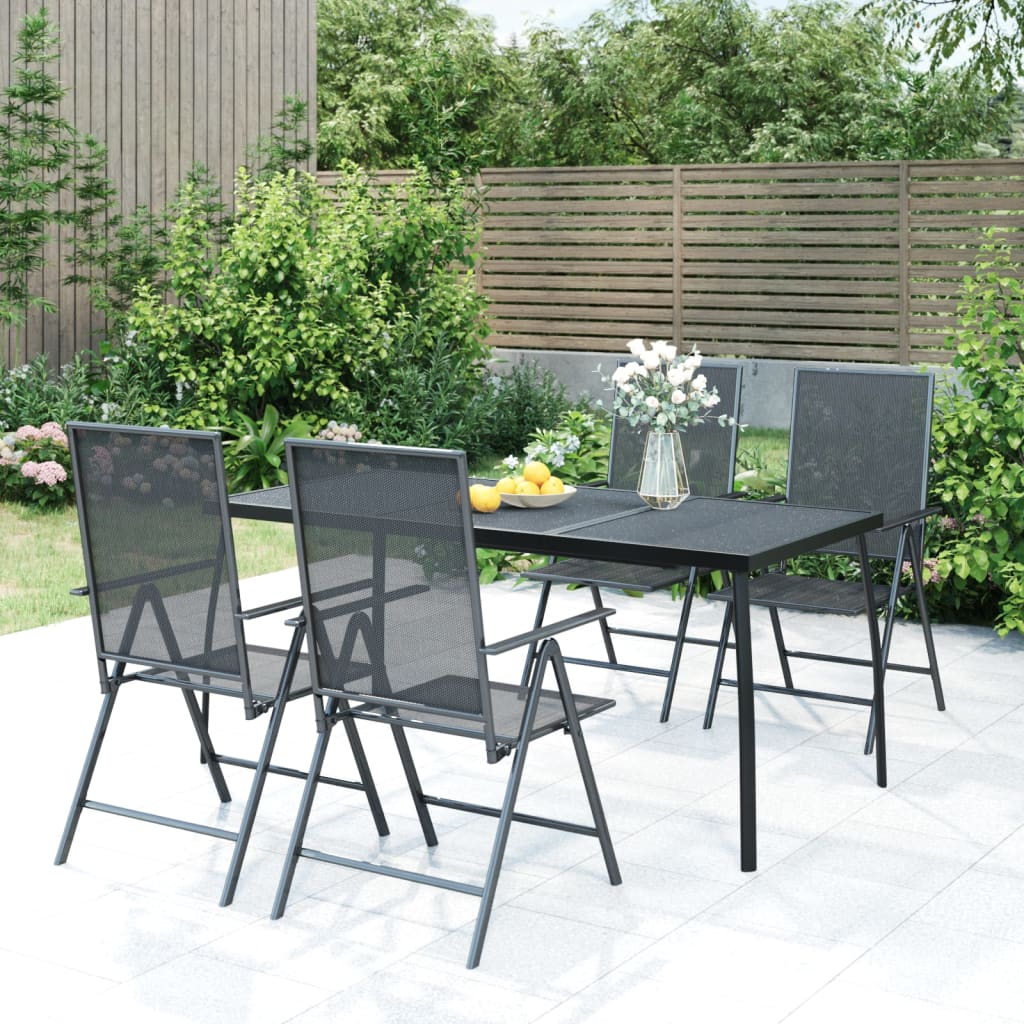 Gartentisch Anthrazit 100x100x72 cm Stahlgitter