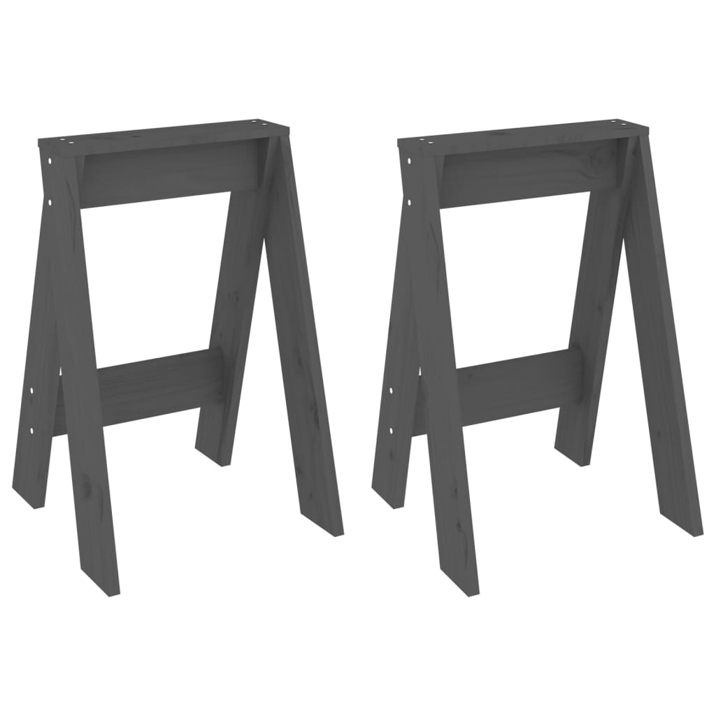 Hocker 2 Stk. 40x40x45 cm Massivholz Kiefer