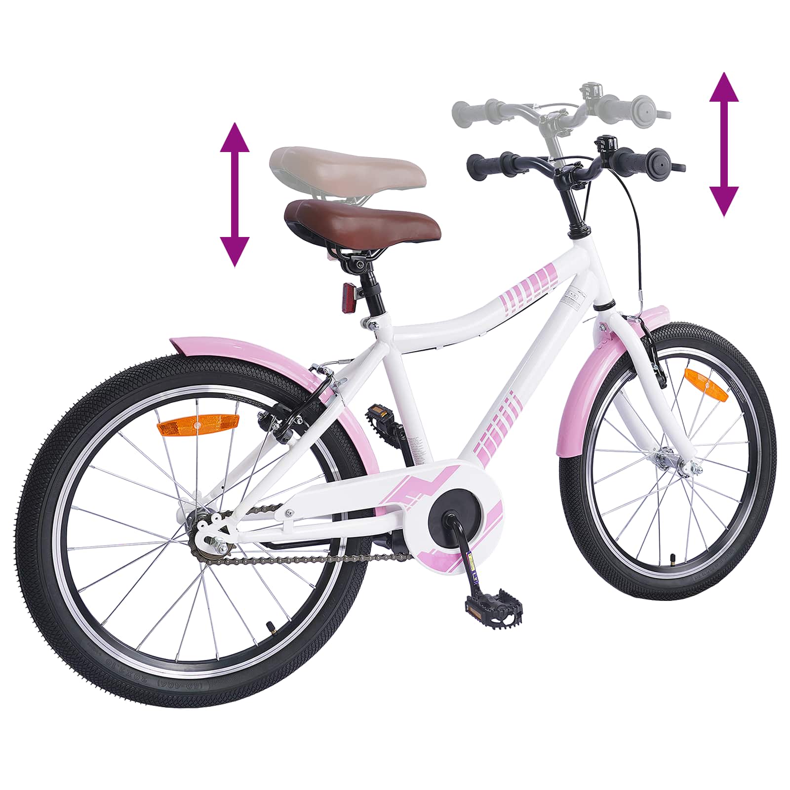 Kinderfahrrad 18 Zoll für 5-7 Jahre alt Rosa