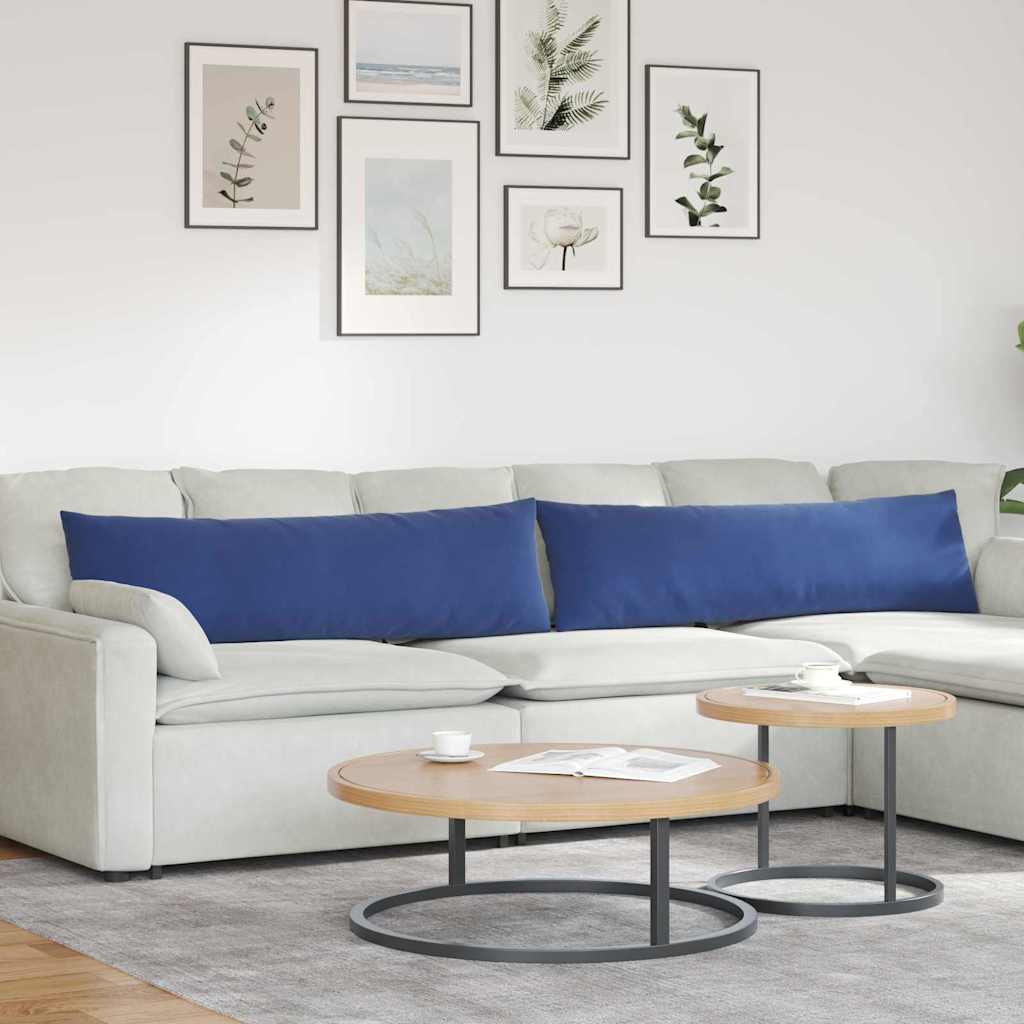 Sofakissen 2 Stück Blau 50 x 30 cm Cordstoff
