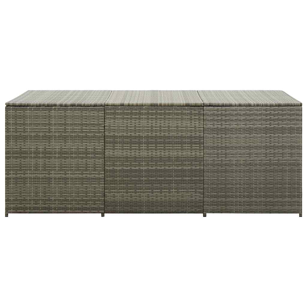 Gartentruhe Schwarz 283L Poly Rattan
