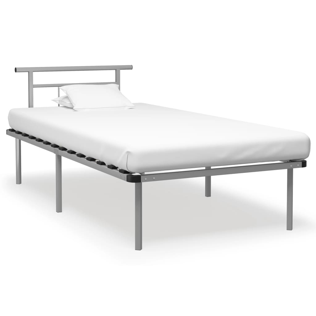Bettgestell Grau Metall 90x200 cm