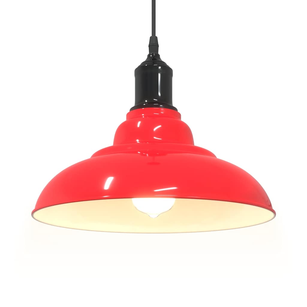 Pendelleuchte Höhenverstellbar E27 Schwarz Glänzend Ø 31 cm