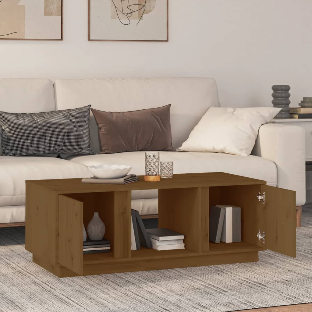 Couchtisch 110x50x40 cm Massivholz Kiefer