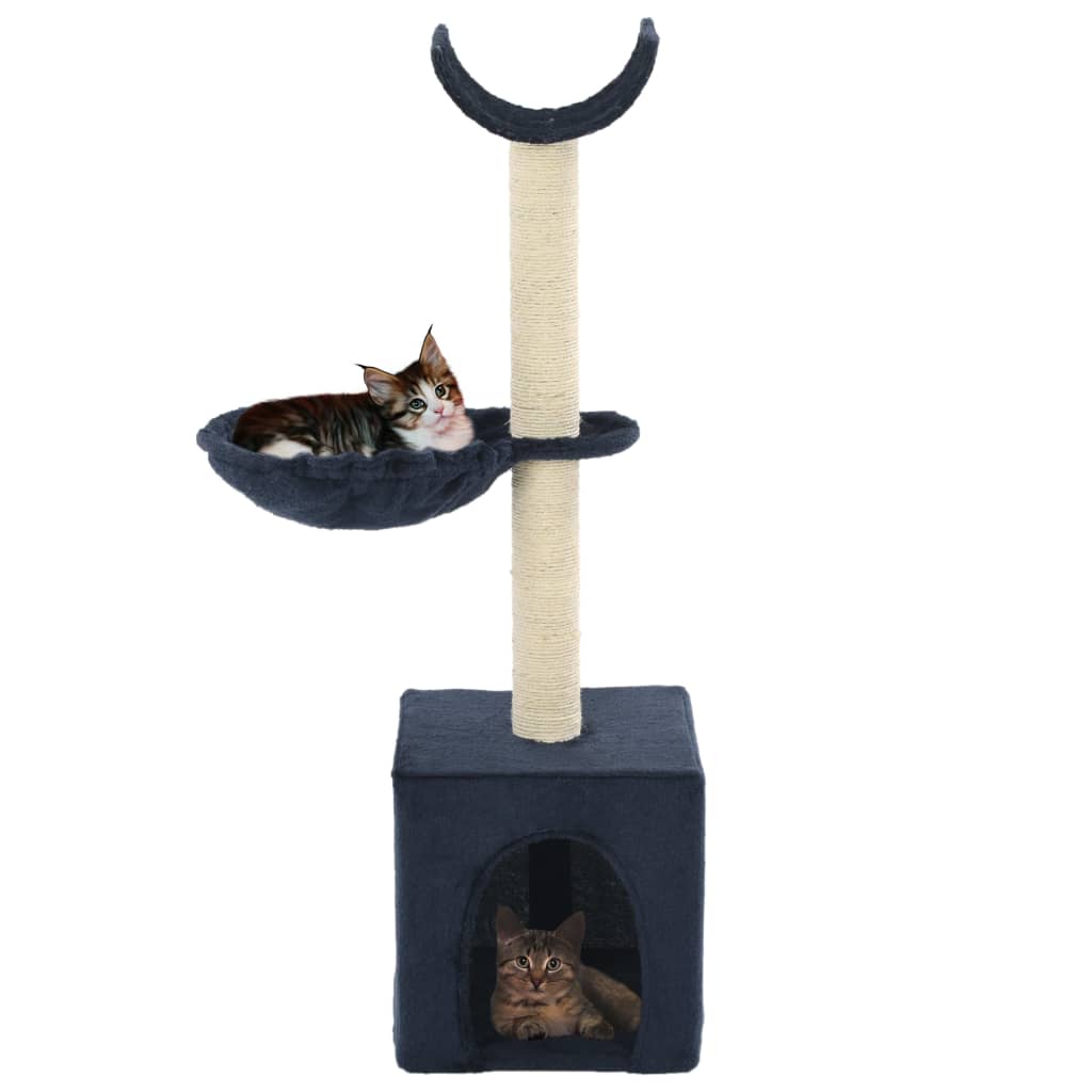 Katzen-Kratzbaum mit Sisal-Kratzsäulen 105 cm Grau