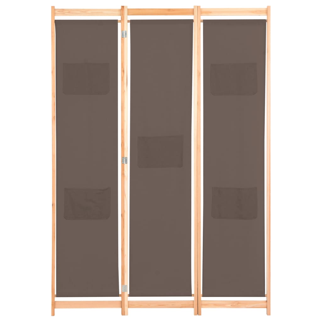 5-teiliger Raumteiler Creme 200 x 170 x 4 cm Stoff