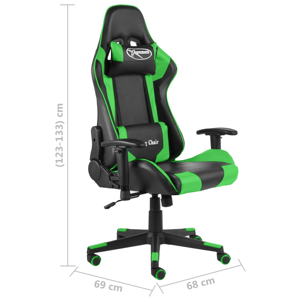 Gaming-Stuhl Drehbar Blau PVC
