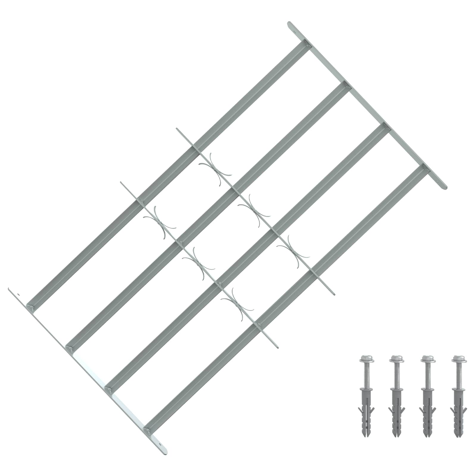 Fenstergitter Verstellbar mit 3 Querstäben 500-650 mm
