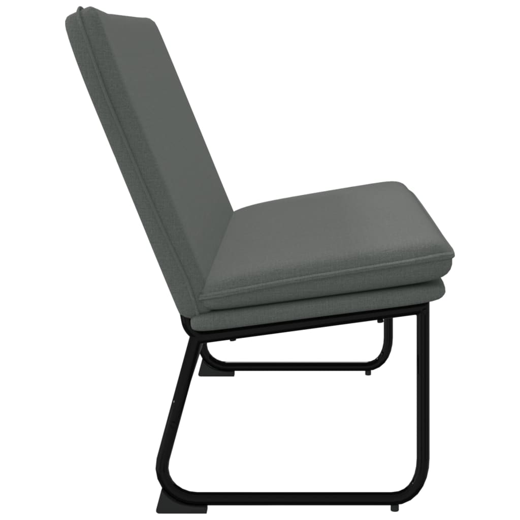 Sitzbank Hellgrau 100x75x76 cm Stoff