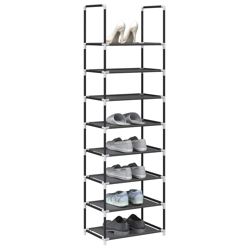 Schuhregal 4 Ebenen Schwarz 44x28x77 cm Vliesstoff