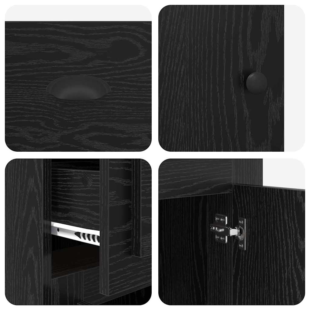 Beistellschrank mit Schublade Weiß 40x50x75 cm Holzwerkstoff